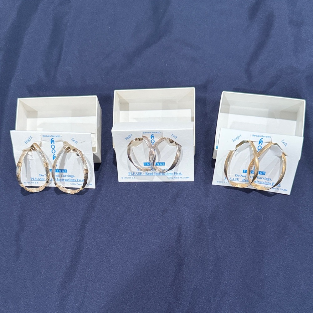 Barbara J. Barnett Hookers Gold and Silver Hoop-style Earrings